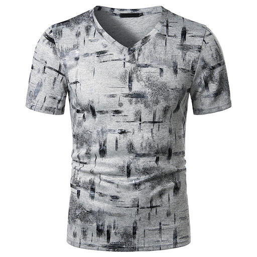 Title 2, Summer Mens Fashion Casual Gradient Short Slee...