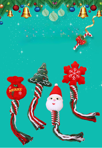 Title 5, Christmas Series Dog Toy, Bite Resistant, Cute ...