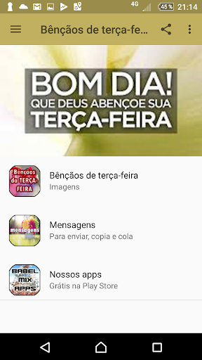 Feliz e abençoada terça-feira