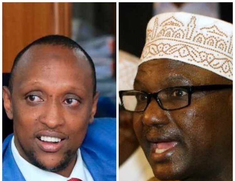 Jubilee Isiolo governor candidate Abdi Hassan Guyo and his main rival former governor Godana Doyo.