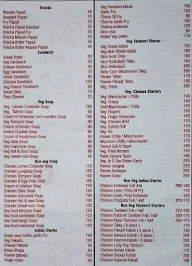 Hotel Sai Palace menu 1