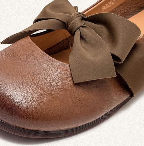 Title 8, Vintage Ethnic First Layer Leather Flats Casual...