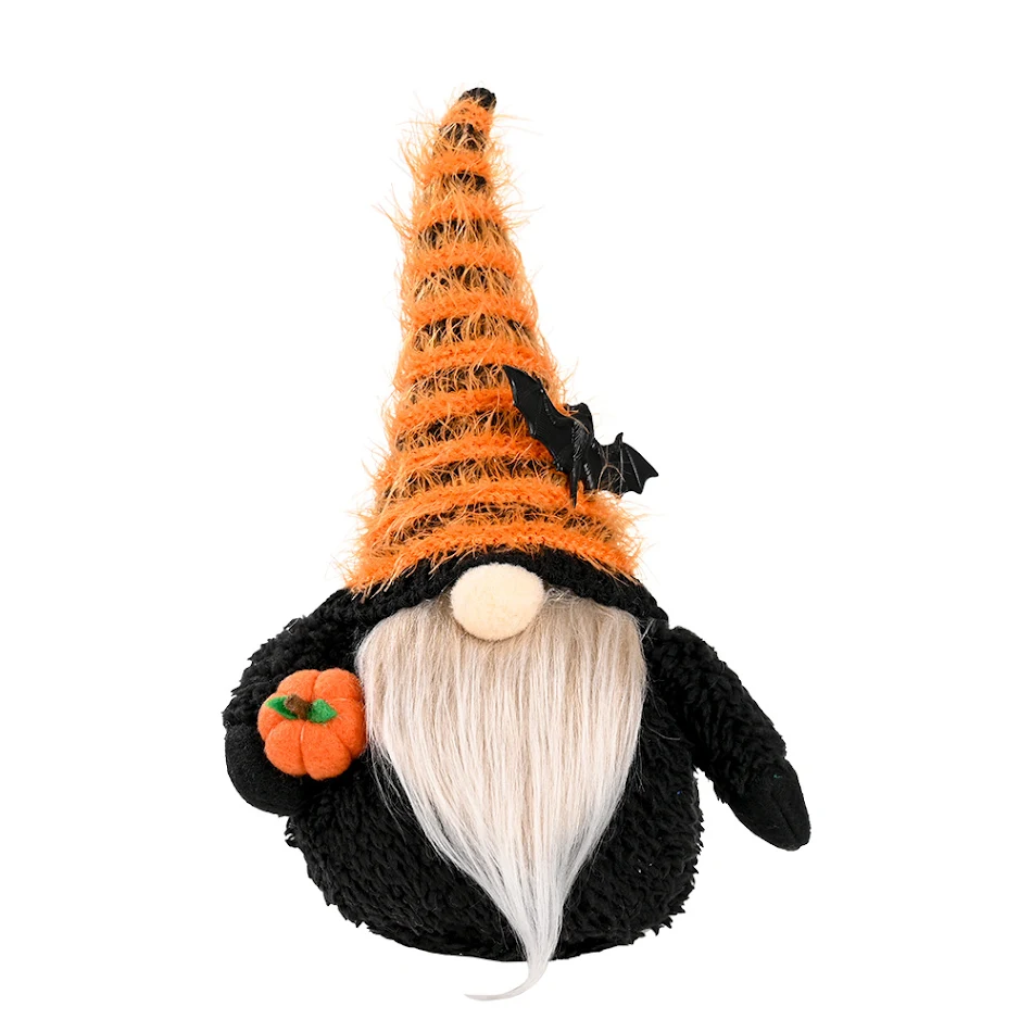 Halloween lutka beba sa bundevom, šišmišom i Rudolfom bez lica. Savršena za dekoraciju i igru, idealan poklon za bebe.