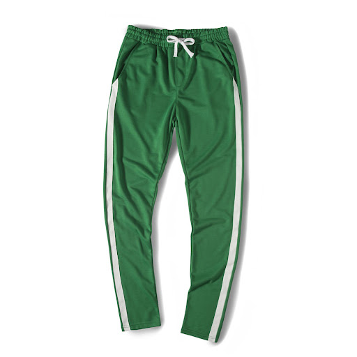 Title 3, Striped sports straight-leg trousers designed f...