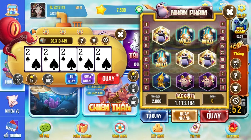 Minigame tại cổng game Bắn Cá 5 Sao