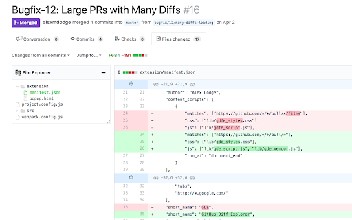 GitHub Diff Explorer