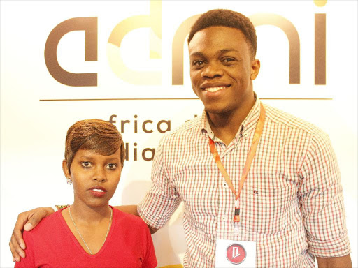 Rachael Mali and Isaac Biosse representing Africa Digital Media Institute.