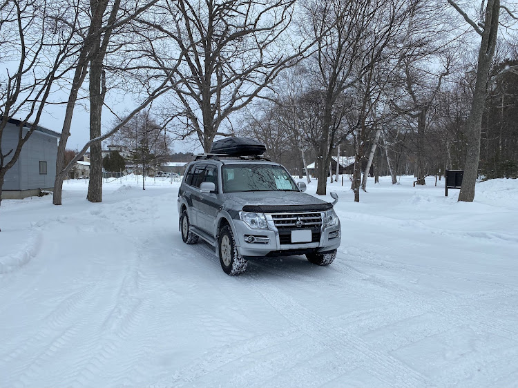 パジェロのドライブ・路面凍結に注意・圧雪アイスバーン・4HLc・スーパーセレクト4WDⅡに関するカスタム事例の投稿画像12枚目