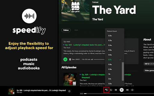 Spotify Playback Speed Controller - Speedify