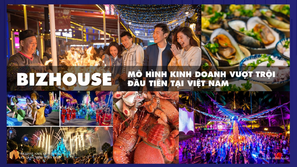 Mô hình kinh doanh bizhouse với diện tích rộng rãi, cao lớn