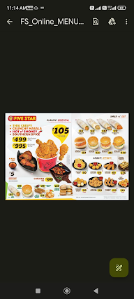 Five Star Chicken menu 1