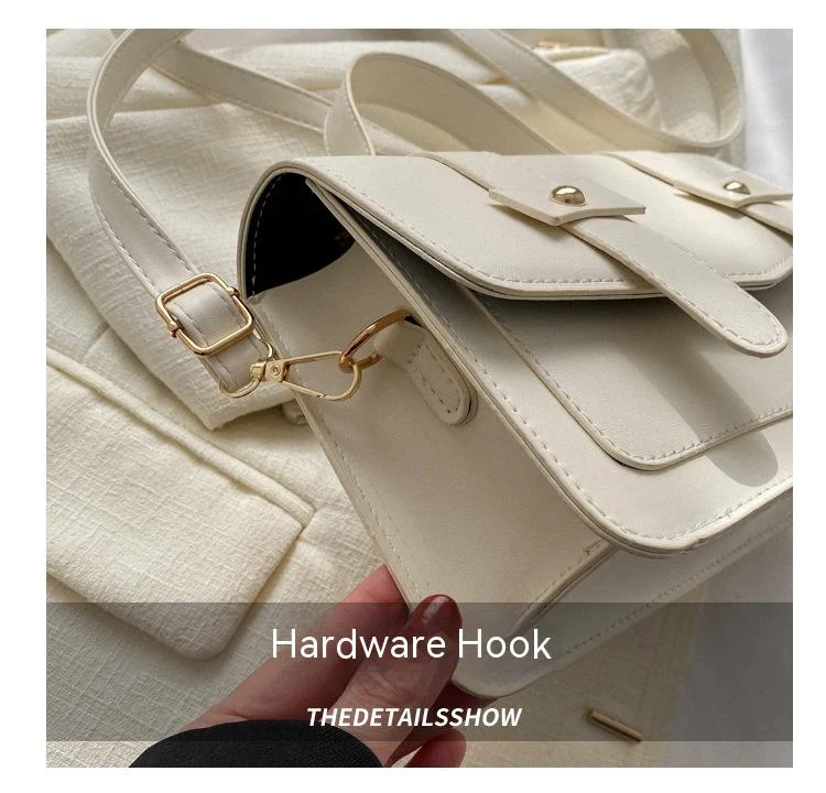 Retro Fashion Casual Crossbody Bag met eenvoudige textuur. Lichtgewicht en comfortabel, ideaal voor dagelijks gebruik en het dragen van essentials.