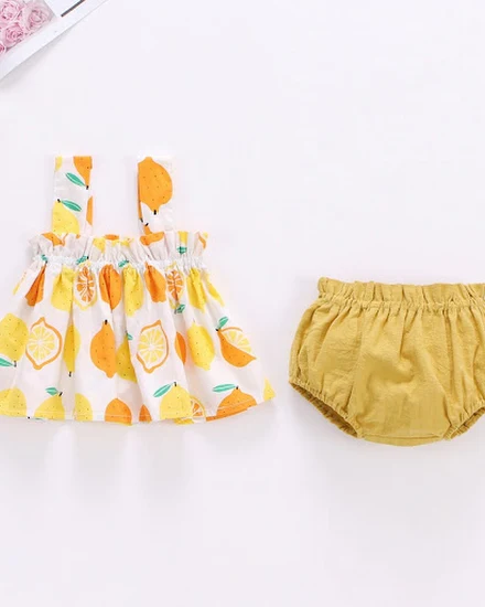 Baby Summer Skirt Bag Fart-wrapped Pants Suit Girl Suspen... - 1