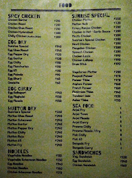 Sunrise Family Restaurant menu 2