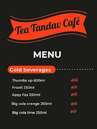 Tea Tandav Cafe menu 1