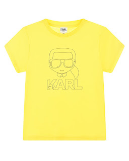 Желтая желтая футболка с принтом Karl детская Karl Lagerfeld kids за 3 999 руб.