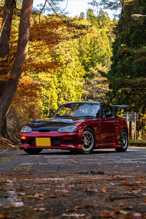 カプチーノの#カプチーノ・初ミーティング参加・紅葉コラボ・カメラマンさんに感謝・車が癒しに関するカスタム事例の投稿画像1枚目