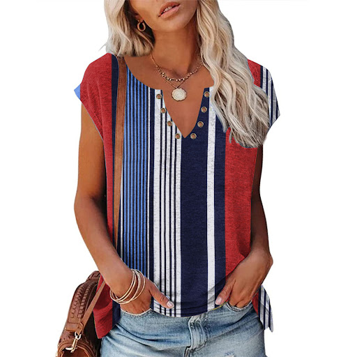 Title 2, Printed V-neck Womens Tank Top