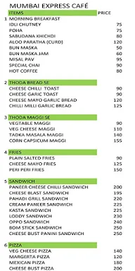 Mumbai Express Cafe menu 1