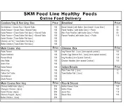 Skm Food Line menu 1