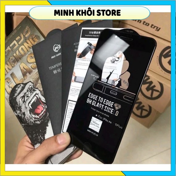 [Chống Vỡ] Kính Cường Lực Kingkong Chính Hãng Full Màn Mẫu Mới Nhất Chống Vỡ Viền Cho Iphone