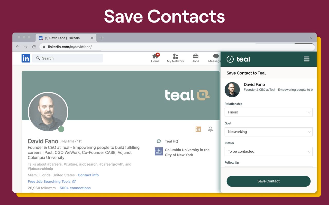 Teal - Free Job Search & Contacts Tracker Preview image 12