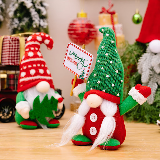 Title 5, Cute Christmas Tree With Knitted Curved Hat. A ...