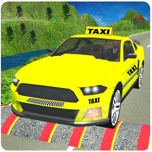 fou Taxi Montagne conduire 3D icon