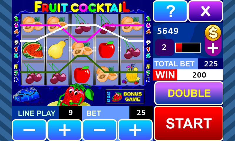 Скриншот Fruit Cocktail slot machine