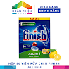 Combo Hộp 90 Viên Viên Nước Rửa Bát Finish All In One + Nước Làm Bóng Finish Rinse & Shine Aid 400Ml