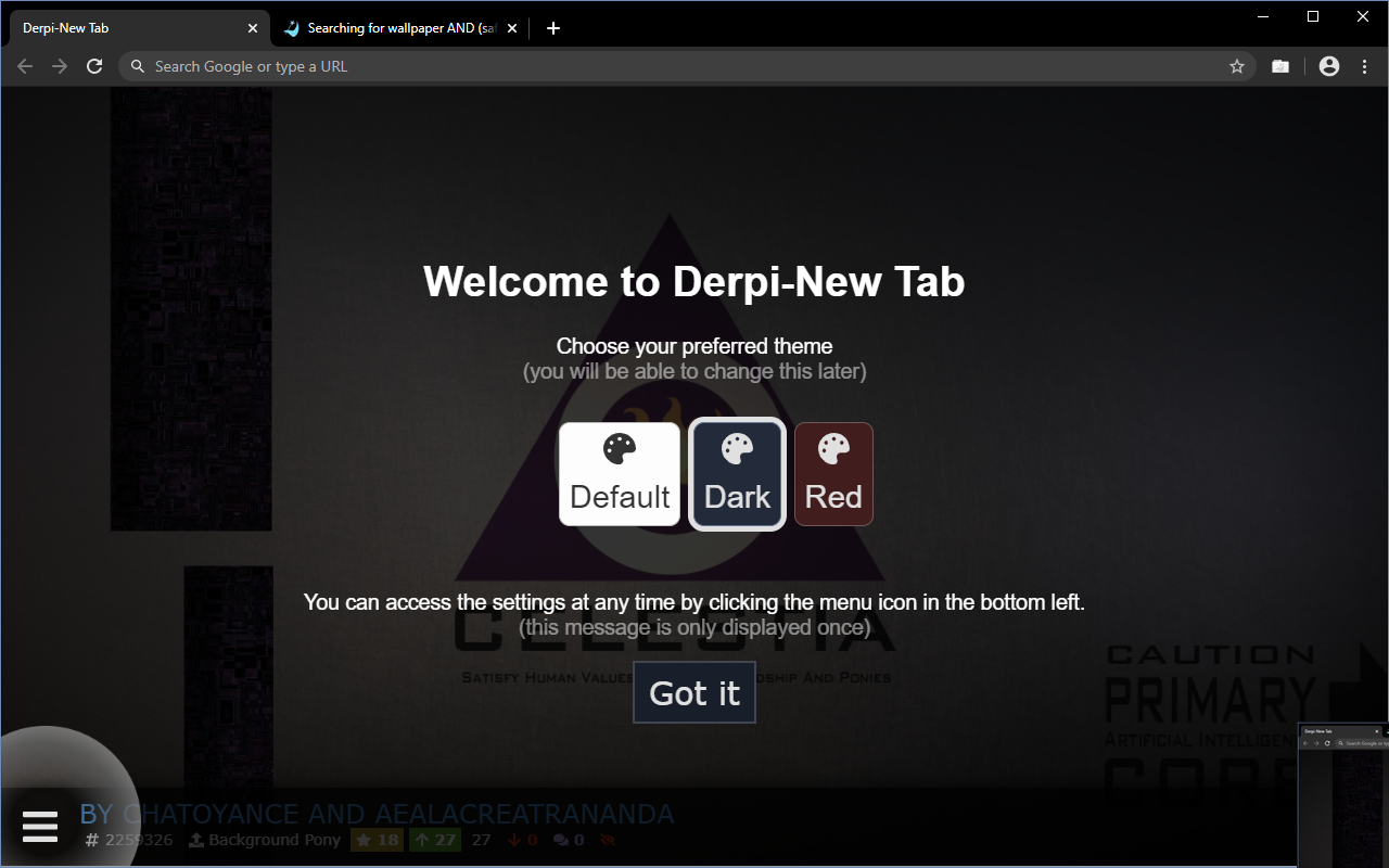 Derpi-New Tab Preview image 1