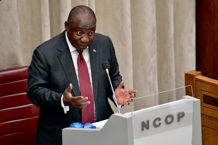 President Cyril Ramaphosa appeared before the National Council of Provinces on Thursday.