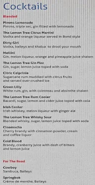 SLounge - Lemon Tree menu 1