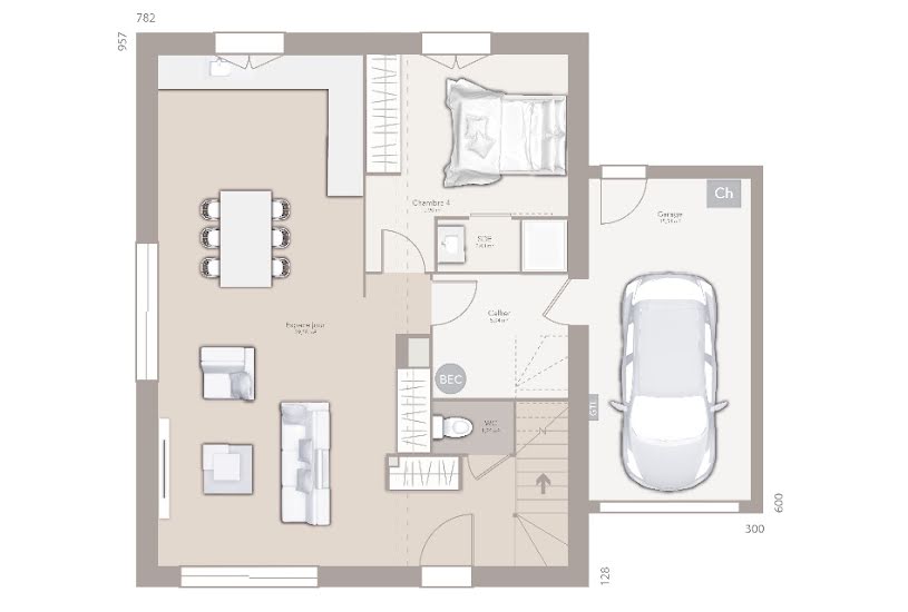  Vente Terrain + Maison - Terrain : 740m² - Maison : 100m² à Billiat (01200) 