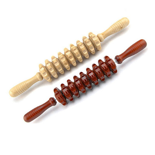 Title 1, Wooden 12-Wheel Meridian Relaxing Neck Massager...