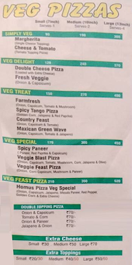 Homus Pizza menu 2