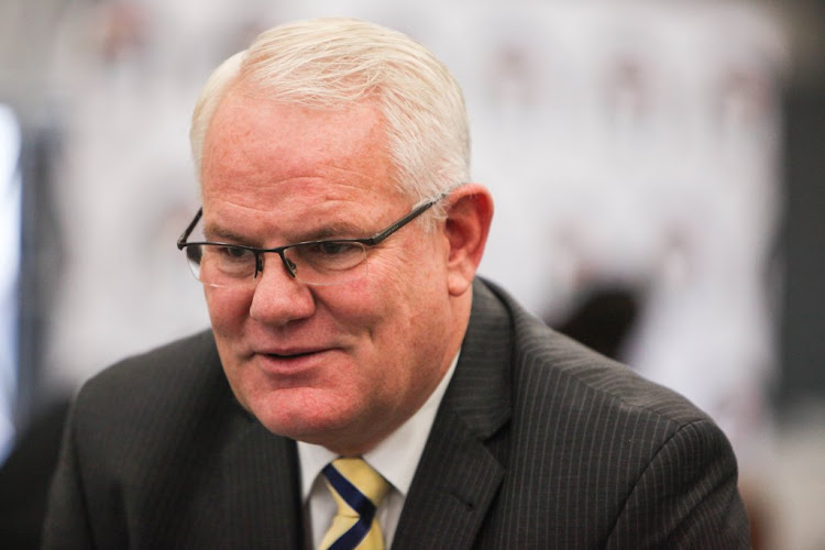 Former KZN Hawks head Johan Booysen prepares to give testimony at the state capture commission in Parktown, Johannesburg, on May 2 2019.