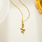 848 Color Snake Necklace Gold