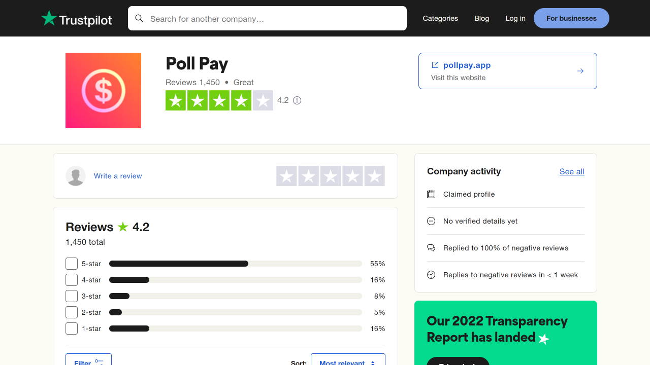 PollPay Trustpilot Erfahrungen