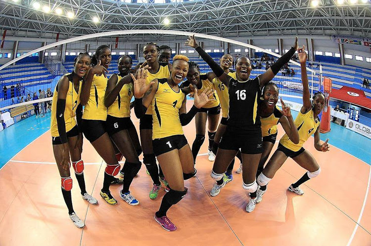 Kenya Prisons womenâs volleyball team.