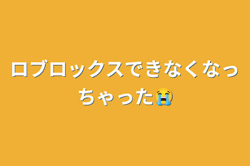 ロブロックスできなくなっちゃった😭