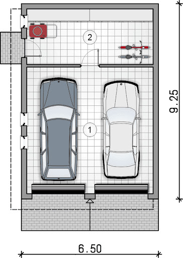 Z 23 - Rzut garażu