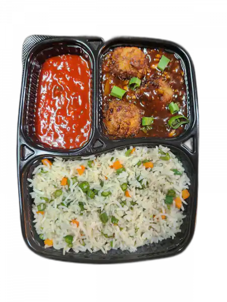 Veg Manchurian Gravy + Fried Rice Combo