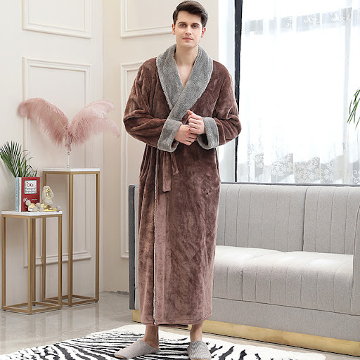 Title 2, Winter Flannel Nightgown Pajamas Thickened, war...