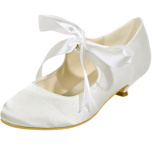 Title 7, Fashionable Satin Dance Shoes with Lace Up Desi...