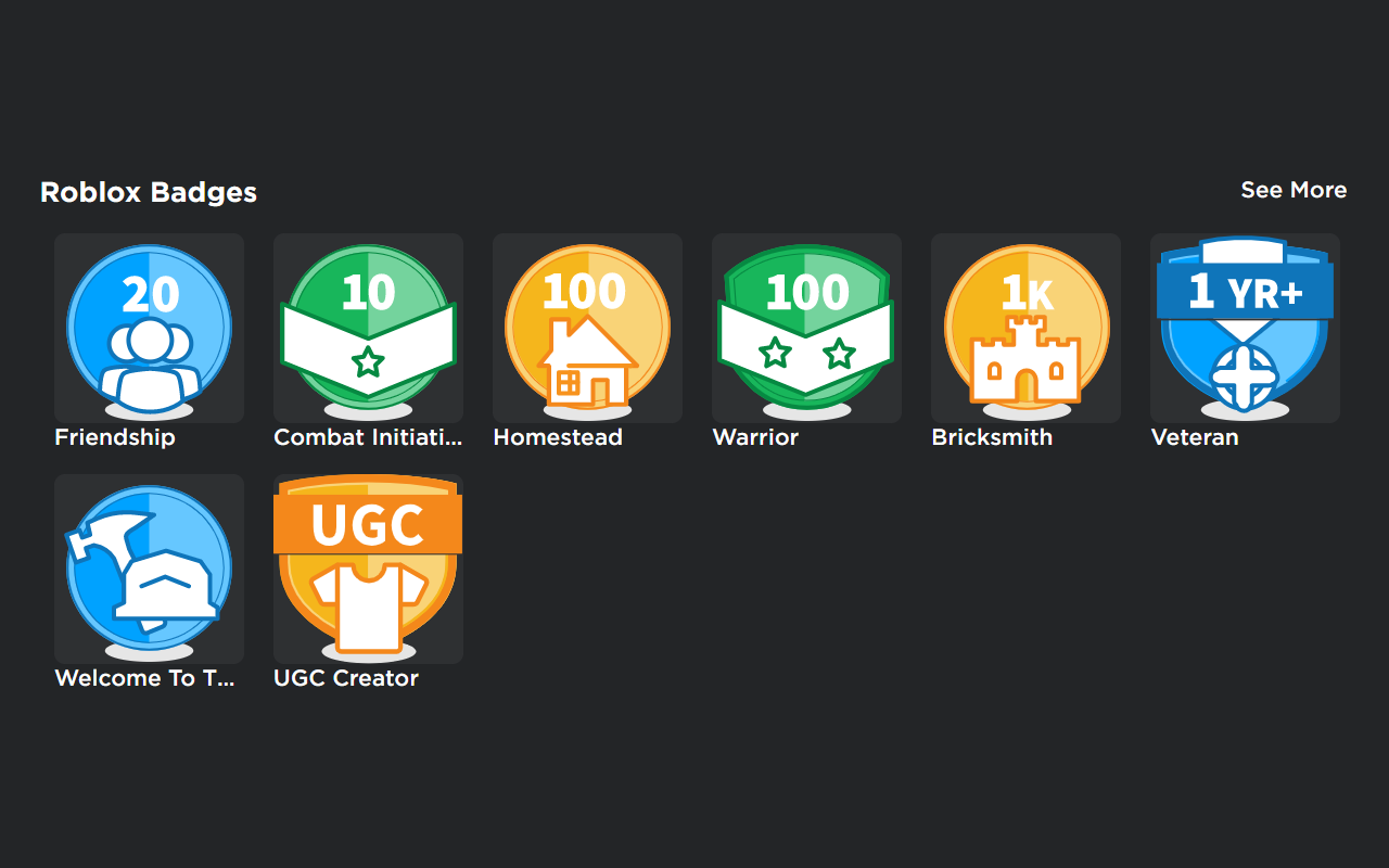 Better Roblox Badges Extension Preview image 0