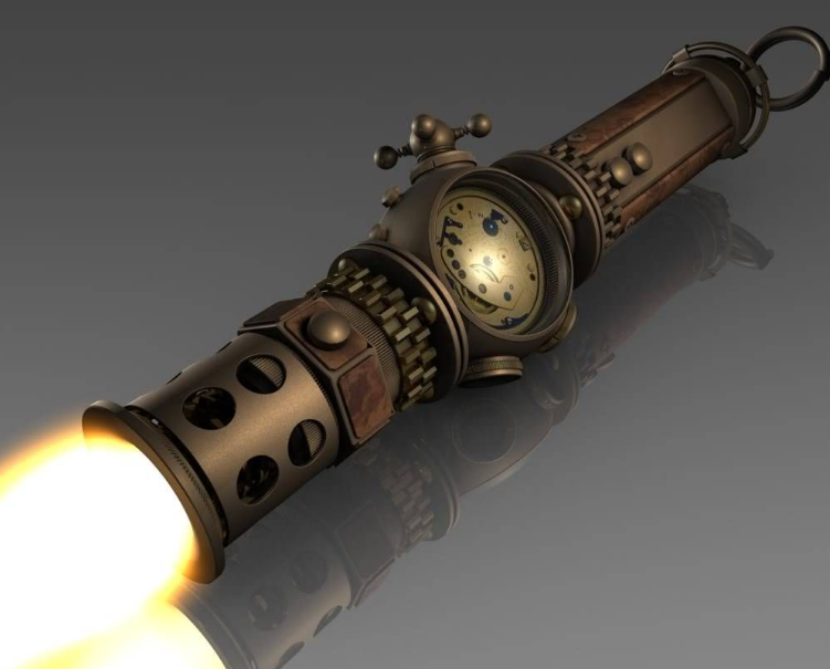 Vintage design of steampunk saber 