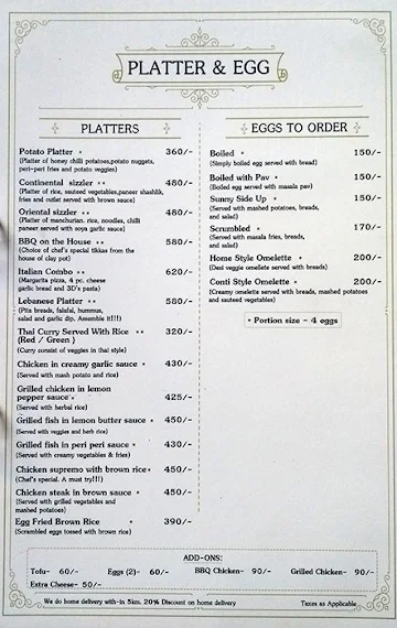 3 D's Restro Lounge menu 