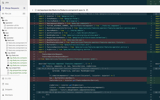 GitLab Commit File Tree