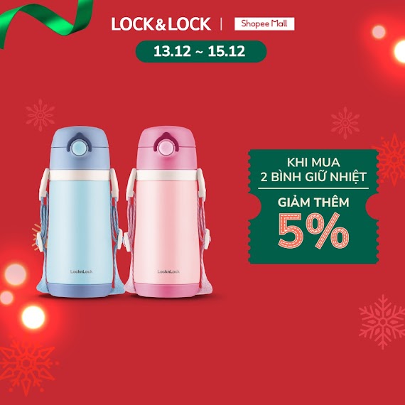 [Lifemc12Bpc - 8% Đơn 350K] Bình Giữ Nhiệt Trẻ Em Lock&Lock Cozy Kids Straw Tumbler 330Ml - Lhc4236 (2 Màu)